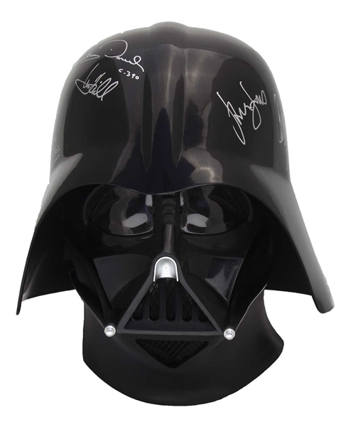Star Wars Cast-Signed Darth Vader Helmet -- Signed by All Stars of ''Star Wars'' and ''The Empire Strikes Back'', Including Carrie Fisher, Harrison Ford and Mark Hamill